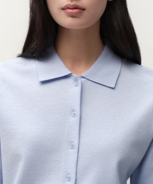 MUSINSA STANDARD WOMAN（ムシンサスタンダードウーマン）の「ウィメンズ エッセンシャル カラード カーディガン [スカイブルー]（カーディガン/ボレロ・レディース・その他・SMALL/MEDIUM/LARGE/X-SMALL）」の6枚目の写真