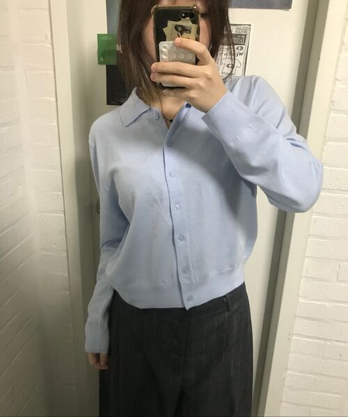 MUSINSA STANDARD WOMAN（ムシンサスタンダードウーマン）の「ウィメンズ エッセンシャル カラード カーディガン [スカイブルー]（カーディガン/ボレロ・レディース・その他・SMALL/MEDIUM/LARGE/X-SMALL）」の10枚目の写真