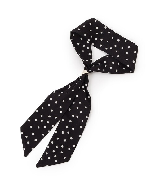 grove（グローブ）の「ナロースカーフ【スカーフリング付】（バンダナ/スカーフ・レディース・ブラック系/ネイビー/ベージュ系2/ベージュ系/ライトベージュ・00）」の2枚目の写真