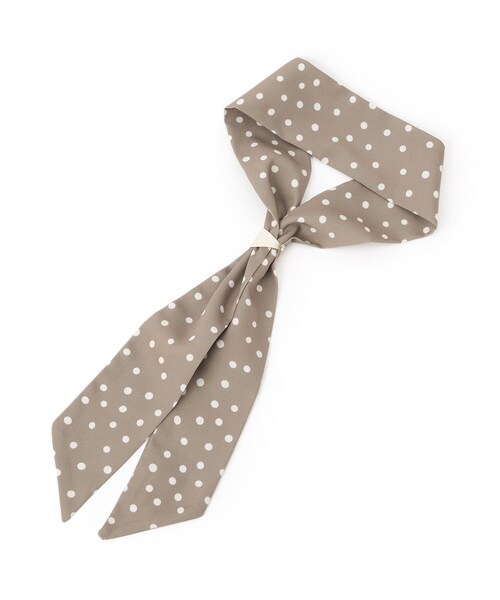 grove（グローブ）の「ナロースカーフ【スカーフリング付】（バンダナ/スカーフ・レディース・ブラック系/ネイビー/ベージュ系2/ベージュ系/ライトベージュ・00）」の3枚目の写真