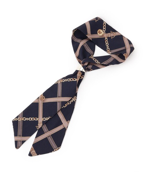 grove（グローブ）の「ナロースカーフ【スカーフリング付】（バンダナ/スカーフ・レディース・ブラック系/ネイビー/ベージュ系2/ベージュ系/ライトベージュ・00）」の5枚目の写真