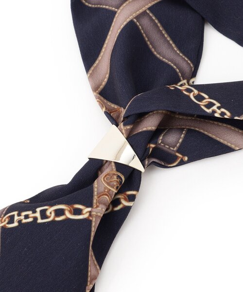 grove（グローブ）の「ナロースカーフ【スカーフリング付】（バンダナ/スカーフ・レディース・ブラック系/ネイビー/ベージュ系2/ベージュ系/ライトベージュ・00）」の7枚目の写真