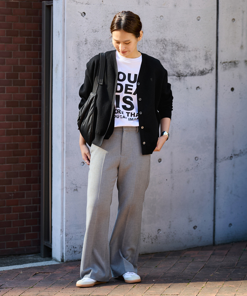 FRAMeWORK（フレームワーク）の「スムースフォルムカーディガン（カーディガン/ボレロ・レディース・ブラック/グレー/ホワイト/イエロー・FREE）」の13枚目の写真