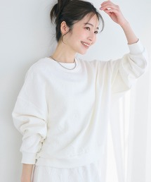 膨れジャカードスウェットトップス