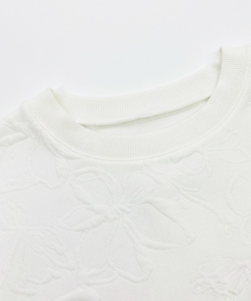 coca（coca）（コカ）の「膨れジャカードスウェットトップス（スウェット・レディース・ネイビー/アイボリー・L/M/S）」の17枚目の写真
