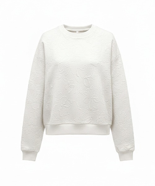 coca（coca）（コカ）の「膨れジャカードスウェットトップス（スウェット・レディース・ネイビー/アイボリー・L/M/S）」の21枚目の写真