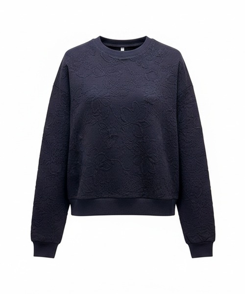 coca（coca）（コカ）の「膨れジャカードスウェットトップス（スウェット・レディース・ネイビー/アイボリー・L/M/S）」の22枚目の写真