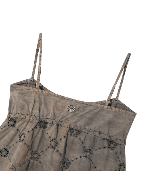 ULKIN（ウルキン）の「[ランウェイ] 伝統染色感、墨無窮パンチングビスチェ_ブラウン（Tシャツ/カットソー・レディース・ブラウン・ONE）」の3枚目の写真
