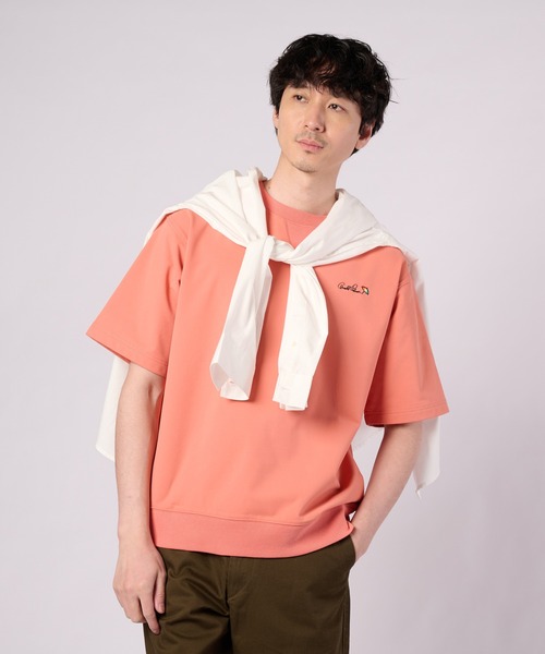 Arnold Palmer(アーノルドパーマー)の「AIR FLEX スウェットTシャツ(Tシャツ/カットソー・メンズ・サーモンピンク/ネイビー/杢グレー・M/L/LL)」の1枚目の写真