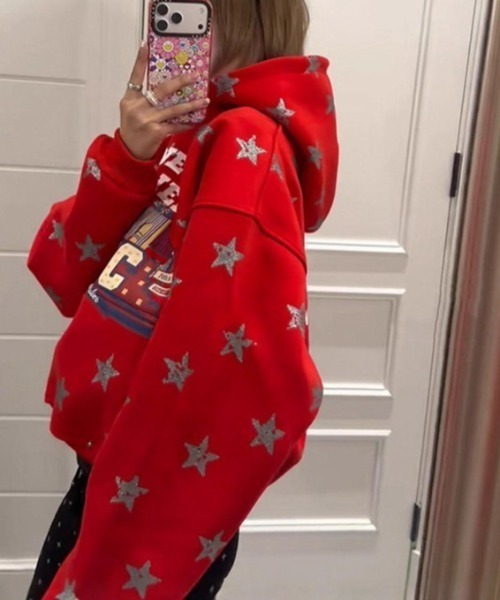 LAC-VERT（ラック・ヴェール）の「古着風スターフーディー（パーカー・レディース・レッド/グレー/ネイビー・FREE）」の17枚目の写真