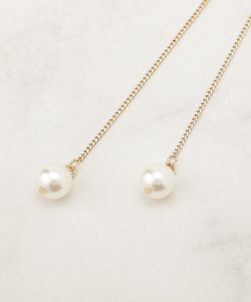 couture brooch（クチュールブローチ）の「リボンパール調ロングネックレス（ネックレス・レディース・ゴールド・00）」の3枚目の写真