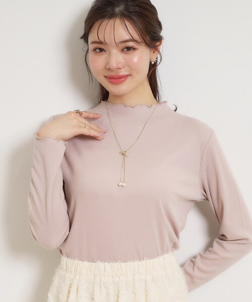 couture brooch（クチュールブローチ）の「リボンパール調ロングネックレス（ネックレス・レディース・ゴールド・00）」の6枚目の写真