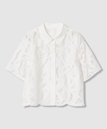 ANAYI | 【セットアップ対応商品】リーフコード刺繍半袖 ブラウス(シャツ/ブラウス)