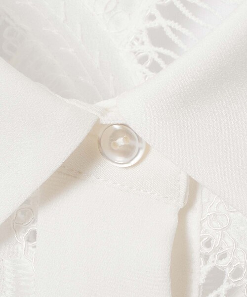 ANAYI（アナイ）の「【セットアップ対応商品】リーフコード刺繍半袖 ブラウス（シャツ/ブラウス・レディース・ブラック/ピンク/ホワイト・38/36）」の5枚目の写真