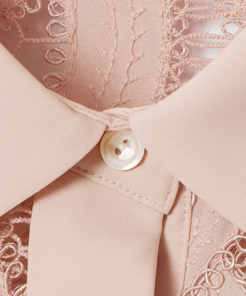 ANAYI（アナイ）の「【セットアップ対応商品】リーフコード刺繍半袖 ブラウス（シャツ/ブラウス・レディース・ブラック/ピンク/ホワイト・38/36）」の8枚目の写真