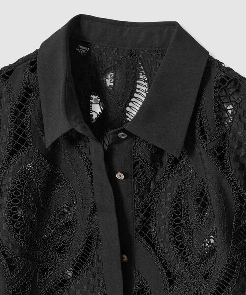 ANAYI（アナイ）の「【セットアップ対応商品】リーフコード刺繍半袖 ブラウス（シャツ/ブラウス・レディース・ブラック/ピンク/ホワイト・38/36）」の11枚目の写真