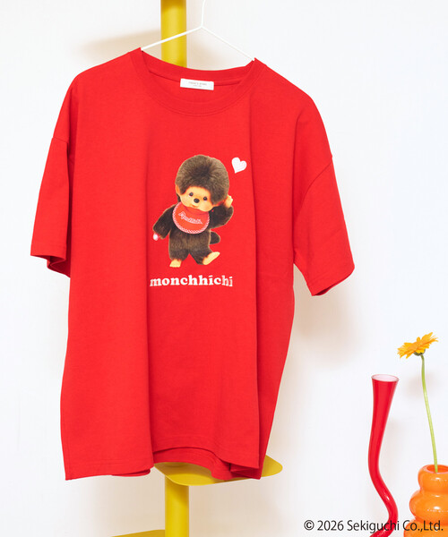 セール】限定展開 モンチッチ 前後 プリント ハート刺繍 Tシャツ（T