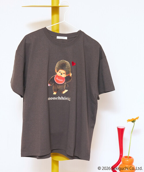 セール】限定展開 モンチッチ 前後 プリント ハート刺繍 Tシャツ（T
