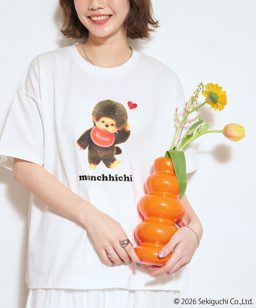 セール】限定展開 モンチッチ 前後 プリント ハート刺繍 Tシャツ（T