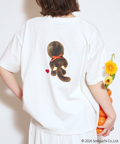 セール】限定展開 モンチッチ 前後 プリント ハート刺繍 Tシャツ（T