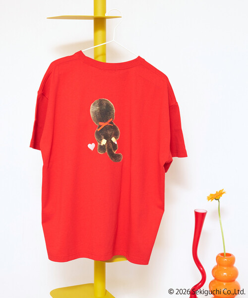 セール】限定展開 モンチッチ 前後 プリント ハート刺繍 Tシャツ（T