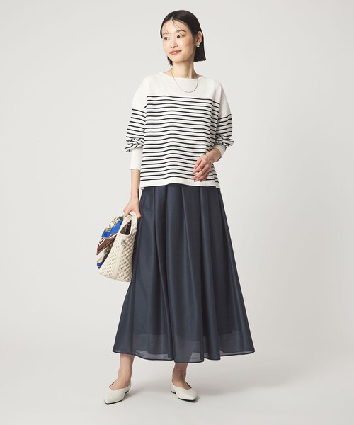 green label relaxing（グリーンレーベルリラクシング）の「カールマイヤー タック ギャザー スカート（スカート・レディース・ネイビー/レッド/ブラウン/その他1・38/36）」の7枚目の写真