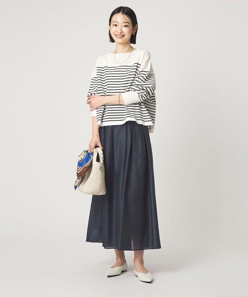 green label relaxing（グリーンレーベルリラクシング）の「カールマイヤー タック ギャザー スカート（スカート・レディース・ネイビー/レッド/ブラウン/その他1・38/36）」の8枚目の写真