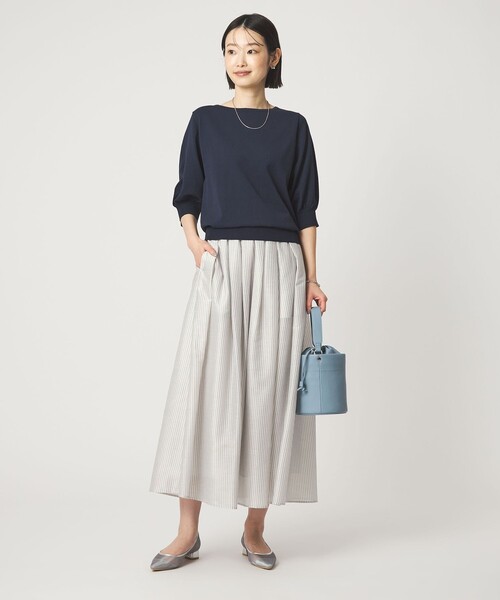 green label relaxing（グリーンレーベルリラクシング）の「カールマイヤー タック ギャザー スカート（スカート・レディース・ネイビー/レッド/ブラウン/その他1・38/36）」の12枚目の写真