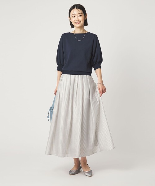 green label relaxing（グリーンレーベルリラクシング）の「カールマイヤー タック ギャザー スカート（スカート・レディース・ネイビー/レッド/ブラウン/その他1・38/36）」の13枚目の写真