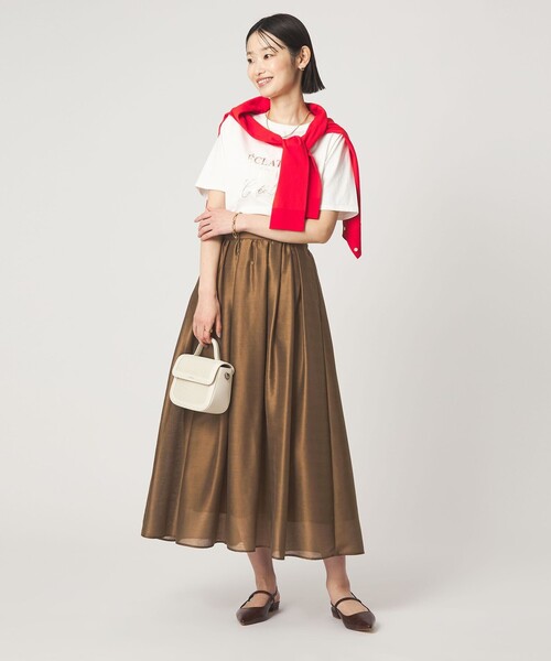 green label relaxing（グリーンレーベルリラクシング）の「カールマイヤー タック ギャザー スカート（スカート・レディース・ネイビー/レッド/ブラウン/その他1・38/36）」の15枚目の写真