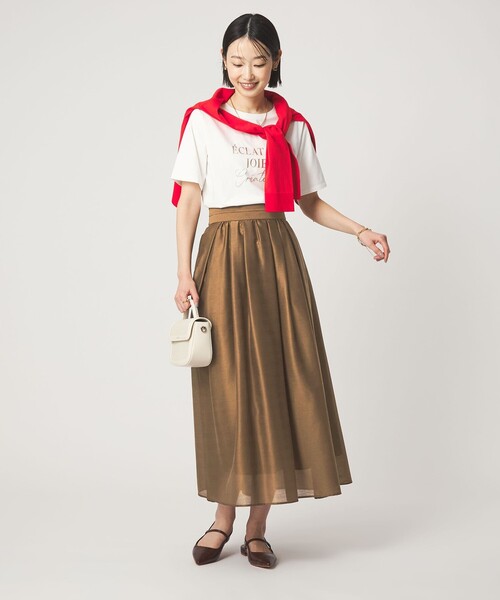 green label relaxing（グリーンレーベルリラクシング）の「カールマイヤー タック ギャザー スカート（スカート・レディース・ネイビー/レッド/ブラウン/その他1・38/36）」の16枚目の写真