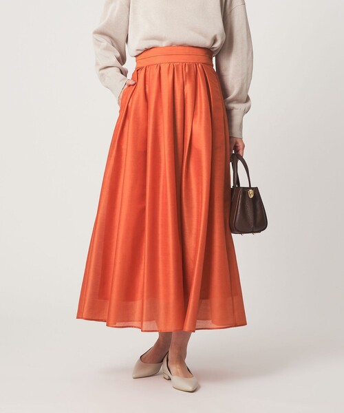 green label relaxing（グリーンレーベルリラクシング）の「カールマイヤー タック ギャザー スカート（スカート・レディース・ネイビー/レッド/ブラウン/その他1・38/36）」の17枚目の写真