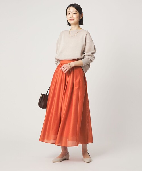 green label relaxing（グリーンレーベルリラクシング）の「カールマイヤー タック ギャザー スカート（スカート・レディース・ネイビー/レッド/ブラウン/その他1・38/36）」の18枚目の写真