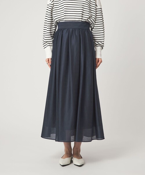 green label relaxing（グリーンレーベルリラクシング）の「カールマイヤー タック ギャザー スカート（スカート・レディース・ネイビー/レッド/ブラウン/その他1・38/36）」の20枚目の写真