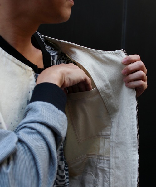 Snow Peak(スノーピーク)の「Snow Peak / Sulfur Dyed Fade Painted Vest フェードペイントベスト(ベスト・メンズ・ホワイト/チャコール・S/M/L/XL)」の9枚目の写真