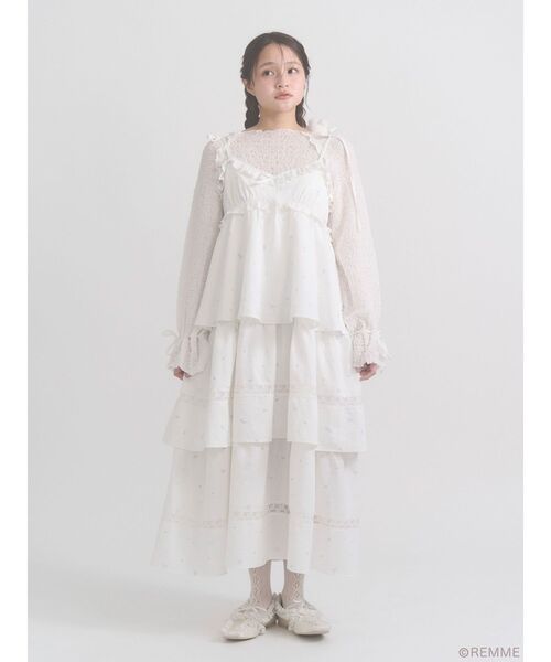 merry jenny（メリージェニー）の「Dreamy flower onepiece（ワンピース・レディース・オフホワイト・FREE）」の9枚目の写真