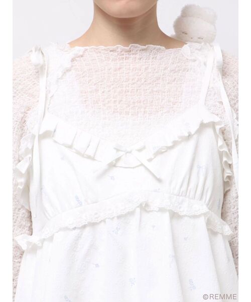 merry jenny（メリージェニー）の「Dreamy flower onepiece（ワンピース・レディース・オフホワイト・FREE）」の2枚目の写真