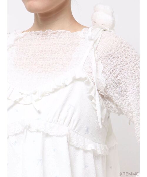 merry jenny（メリージェニー）の「Dreamy flower onepiece（ワンピース・レディース・オフホワイト・FREE）」の3枚目の写真