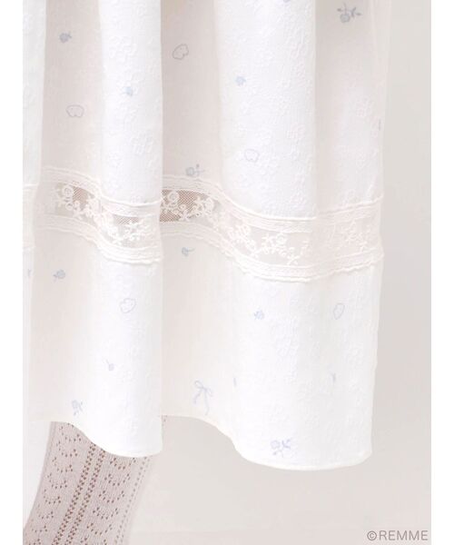 merry jenny（メリージェニー）の「Dreamy flower onepiece（ワンピース・レディース・オフホワイト・FREE）」の4枚目の写真