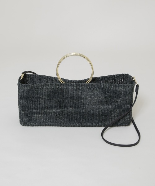 COTTO（コトゥー）の「COTTO/別注 リングハンドルバッグ（かごバッグ・レディース・ナチュラル/ブラック・FREE）」の6枚目の写真