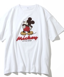 【Disney/ディズニー】別注 アソート アートワークデザイン サガラ刺繍 半袖Tシャツ