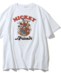 【Disney/ディズニー】別注 アソート アートワークデザイン サガラ刺繍 半袖Tシャツ