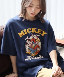 【Disney/ディズニー】別注 アソート アートワークデザイン サガラ刺繍 半袖Tシャツ