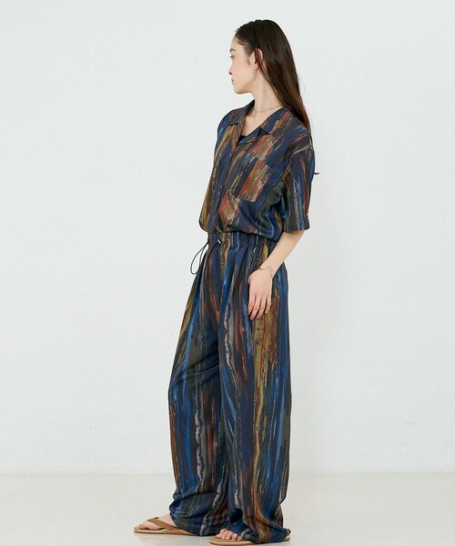 NOMINE(ノミネ)の「【セットアップ対応】ペイント柄 ドロストコード タックパンツ(その他パンツ・レディース・ブラウン/グリーン/ピンク・M/S)」の21枚目の写真