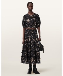 TALIA PRINTED MIDI SKIRT | TALIA プリント ミディ スカート