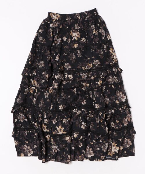 ALLSAINTS（オールセインツ）の「TALIA PRINTED MIDI SKIRT | TALIA プリント ミディ スカート（スカート・レディース・ブラック系その他・8/10/4/6）」の8枚目の写真