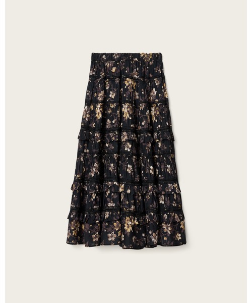 ALLSAINTS（オールセインツ）の「TALIA PRINTED MIDI SKIRT | TALIA プリント ミディ スカート（スカート・レディース・ブラック系その他・8/10/4/6）」の7枚目の写真