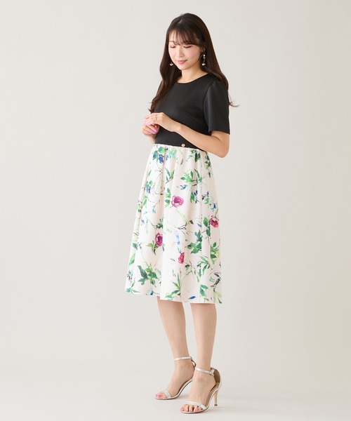 Rose Tiara(ローズティアラ)の「クラシカルローズコンビワンピース(ワンピース・レディース・ブラック・38/40/42/46)」の5枚目の写真