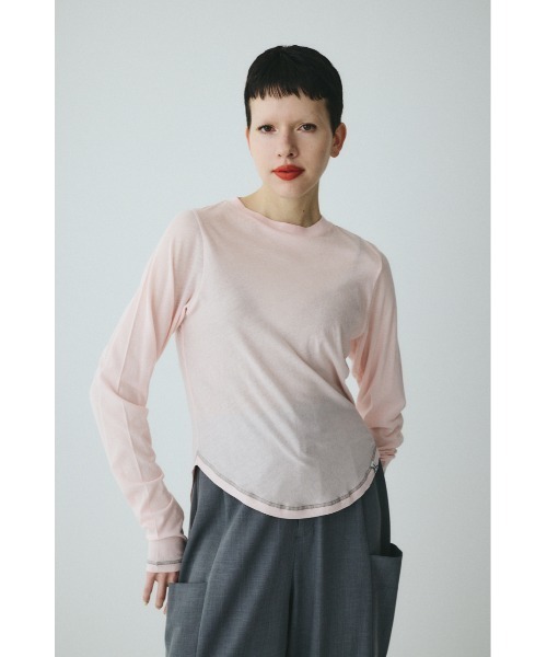HeRIN.CYE(ヘリンドットサイ)の「Sheer mellow tops シアーメロートップス(Tシャツ/カットソー・レディース・ライトイエロー/ライトブルー/ライトピンク/ライトグリーン・FREE)」の22枚目の写真