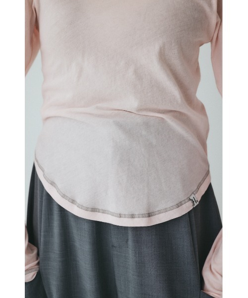 HeRIN.CYE(ヘリンドットサイ)の「Sheer mellow tops シアーメロートップス(Tシャツ/カットソー・レディース・ライトイエロー/ライトブルー/ライトピンク/ライトグリーン・FREE)」の5枚目の写真